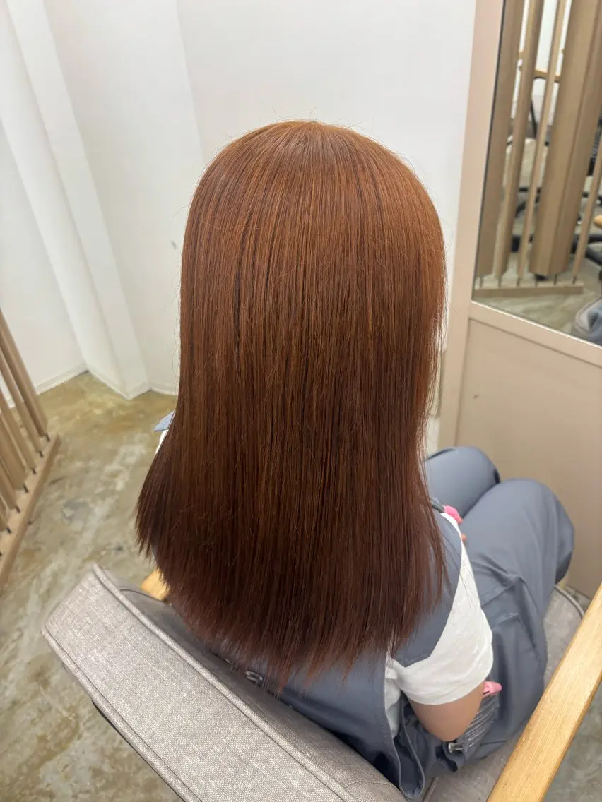 カラー ブラウンカラー オレンジ オレンジブラウン ヘアカラー Asuka /SOYON難波のヘアスタイル
