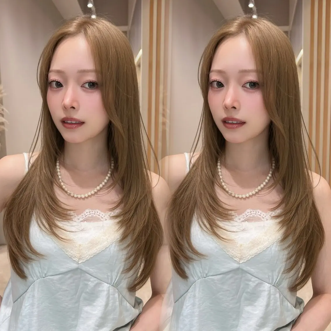 ロング カラー カット ヘアカラー トリートメント レイヤー/髪質改善 Lond ambreのヘアスタイル