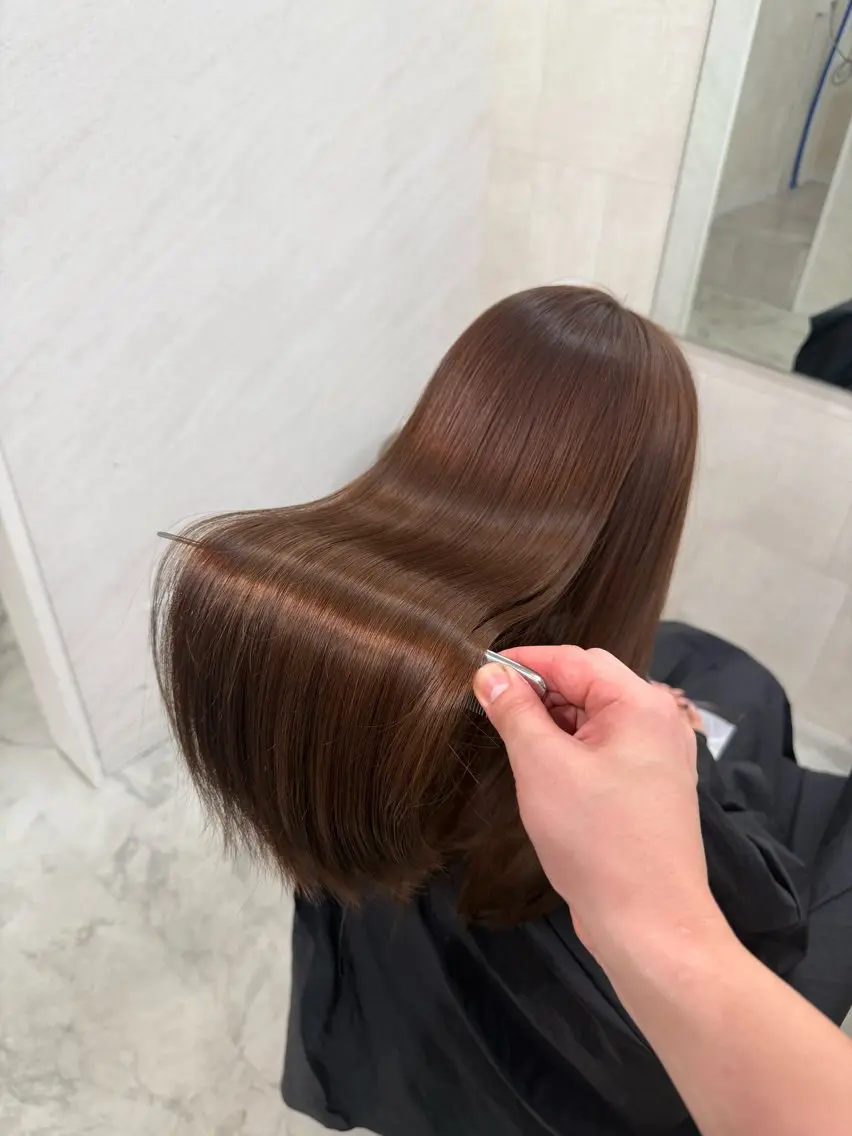 ロング カット ヘアカラー トリートメント miyon /nanaeのヘアスタイル