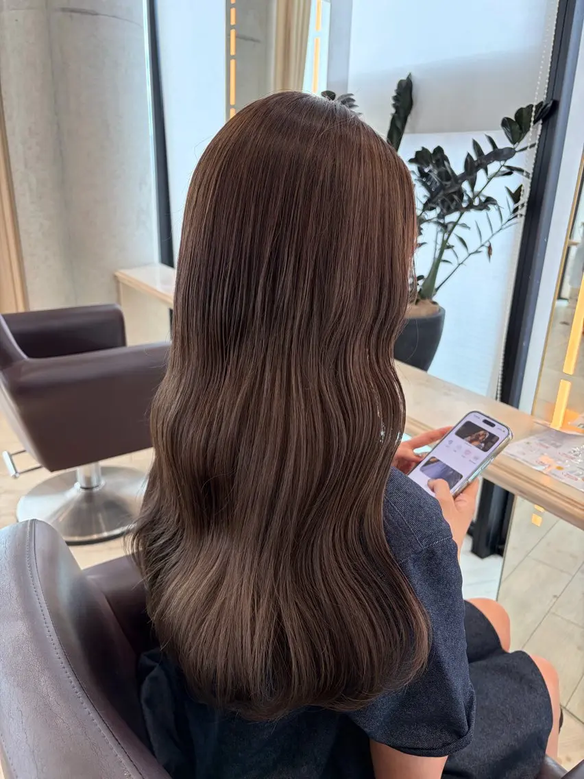 ロング カラー 🍪ヨシイハルネ🍪 ラベンダーカラーのヘアスタイル