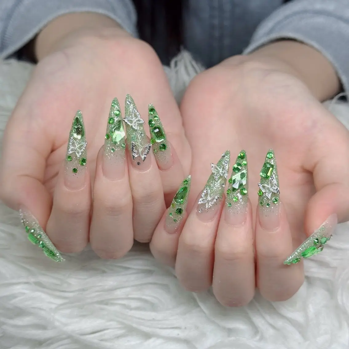 ネイル フットネイル フレンチネイル グラデーション 韓国ネイル ロングネイル ハンドネイル Hani Nail Salonのネイルデザイン