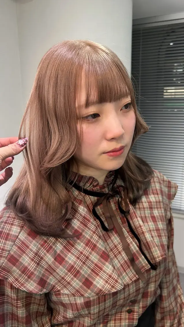 ミディアム 【ピンク/ラベンダー 】mao🐩💜のヘアスタイル