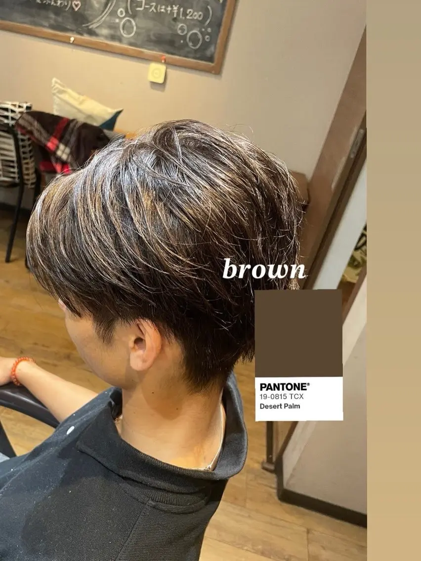 カラー メンズ ブラウンカラー ナチュラルブラウン ヘアカラー 中竹 結莉の眉毛・アイブロウイメージ