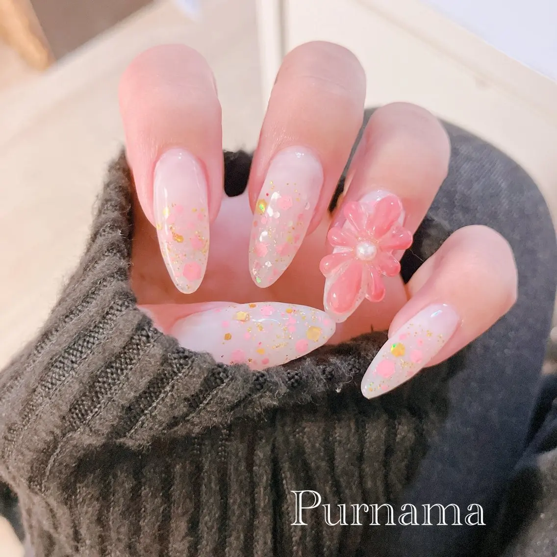 ネイル 春ネイル Purnama あきのネイルデザイン