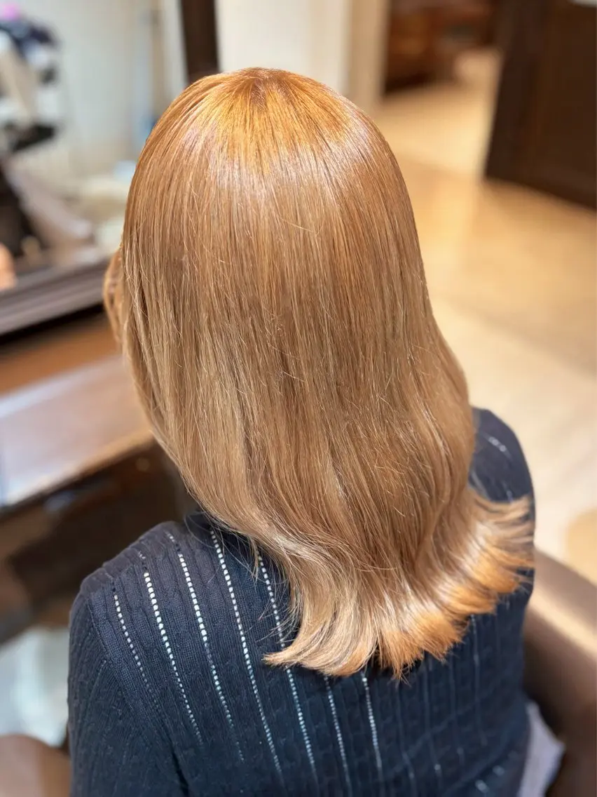 ミディアム カラー ブリーチ ヘアカラー アレク金沢 / moekaのヘアスタイル