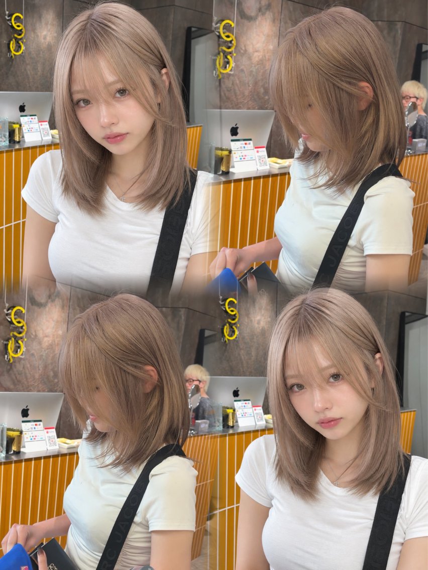 カラー 💖ブリーチ縮毛矯正 髪質改善💖ケンシンのヘアスタイル