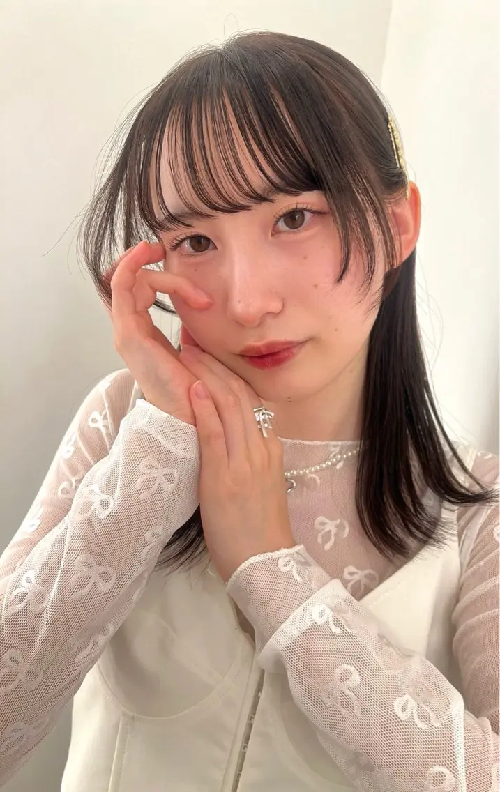 セミロング カラー ヘアアレンジ KEYMAN MEGUMIのヘアスタイル