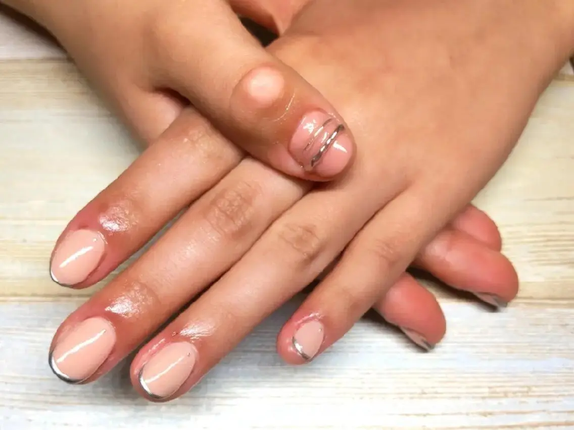 ミディアム ネイル フレンチネイル ジェルネイル ニュアンスネイル スカルプネイル T&A nailのネイルデザイン
