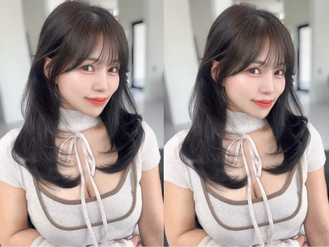 セミロング カット トリートメント 韓国ヘア 野々山 ゆうとのヘアスタイル