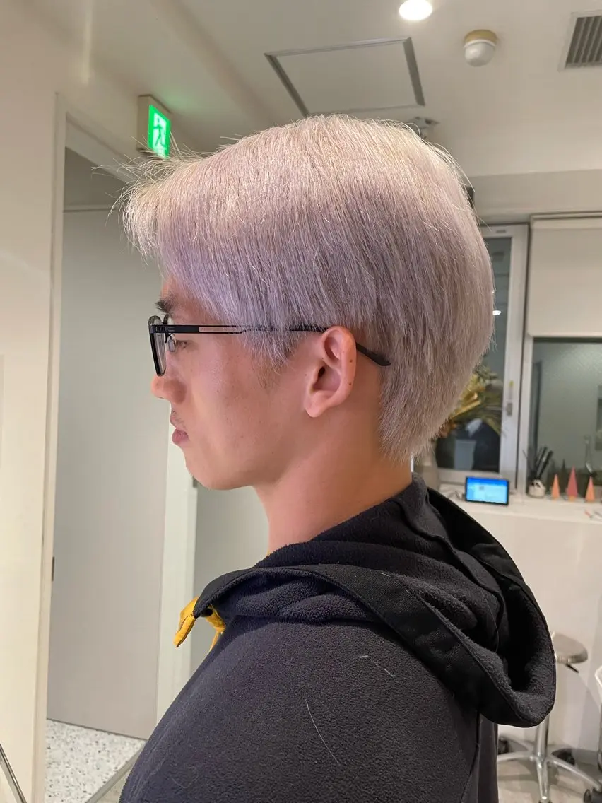 カラー メンズ メンズブリーチ ブリーチ 京都美容師 塩のヘアスタイル