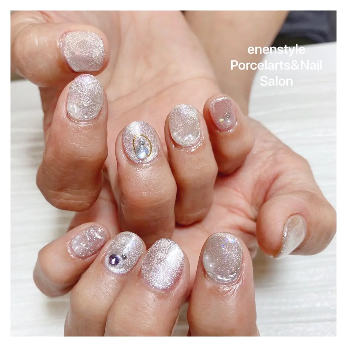 ショート ネイル ハンドネイル 🐾enen style 🐾のネイルデザイン