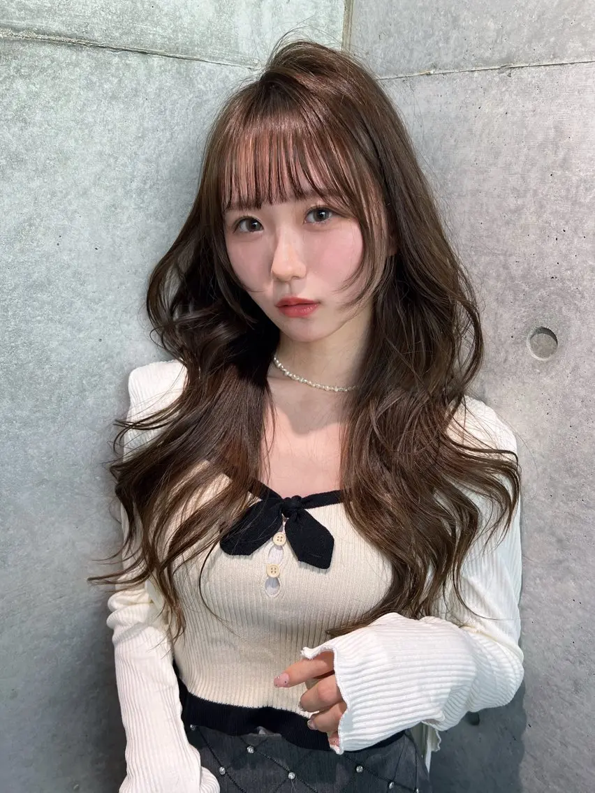 ロング カット ヘアカラー トリートメント 福岡縮毛矯正✨️ ストレート 向井和輝のヘアスタイル