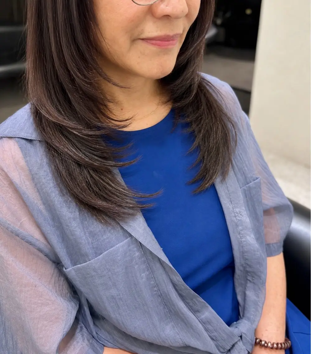 セミロング 山田 ひかりのヘアスタイル