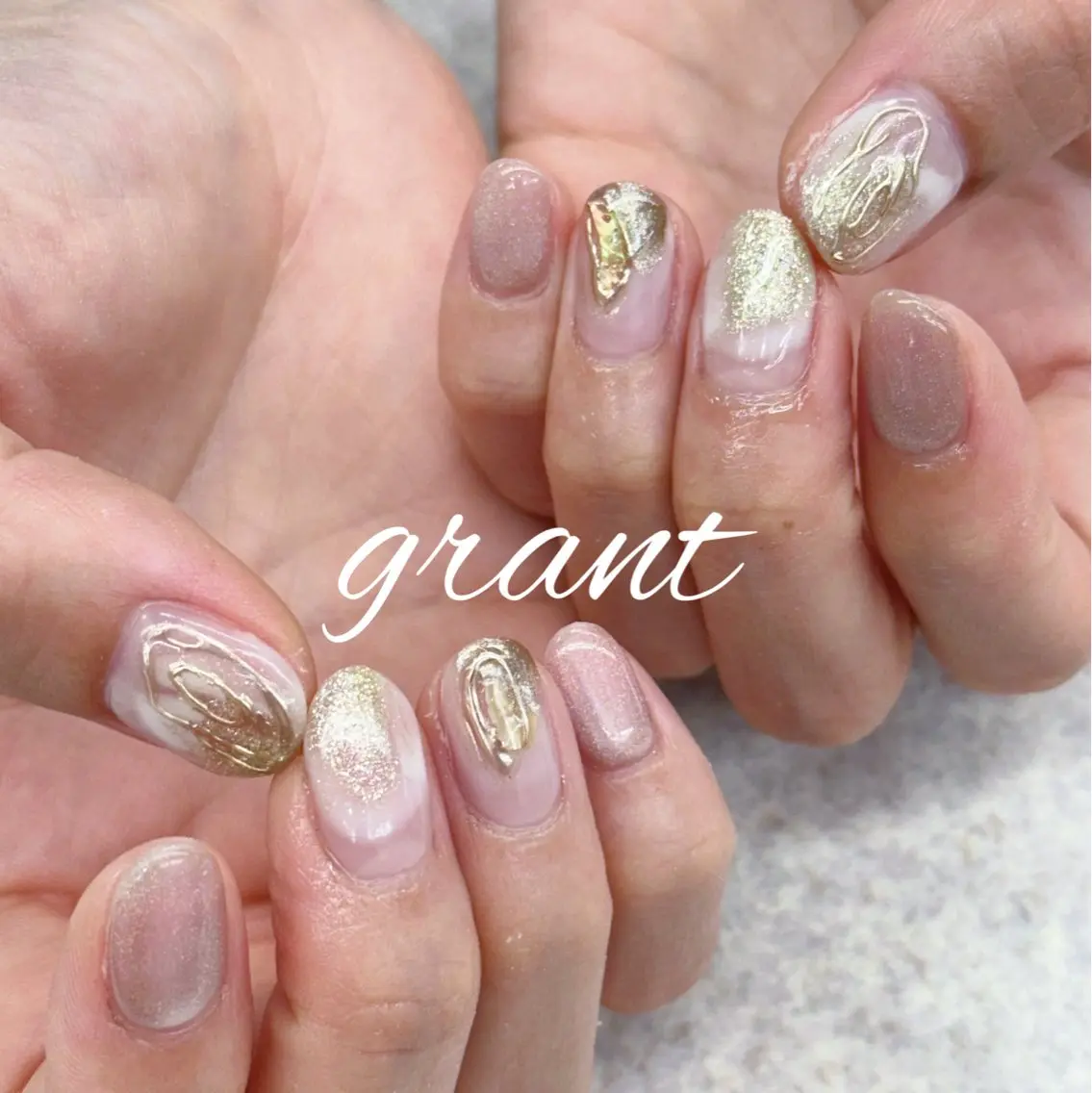 ネイル ニュアンスネイル 夏ネイル ハンドネイル nailsalon grantのネイルデザイン