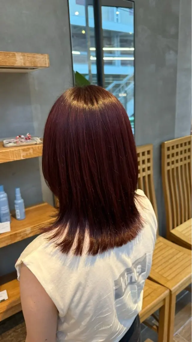 ミディアム ヘアカラー トリートメント 兒玉/暖色系🌹✨ 髪質改善🫧のヘアスタイル