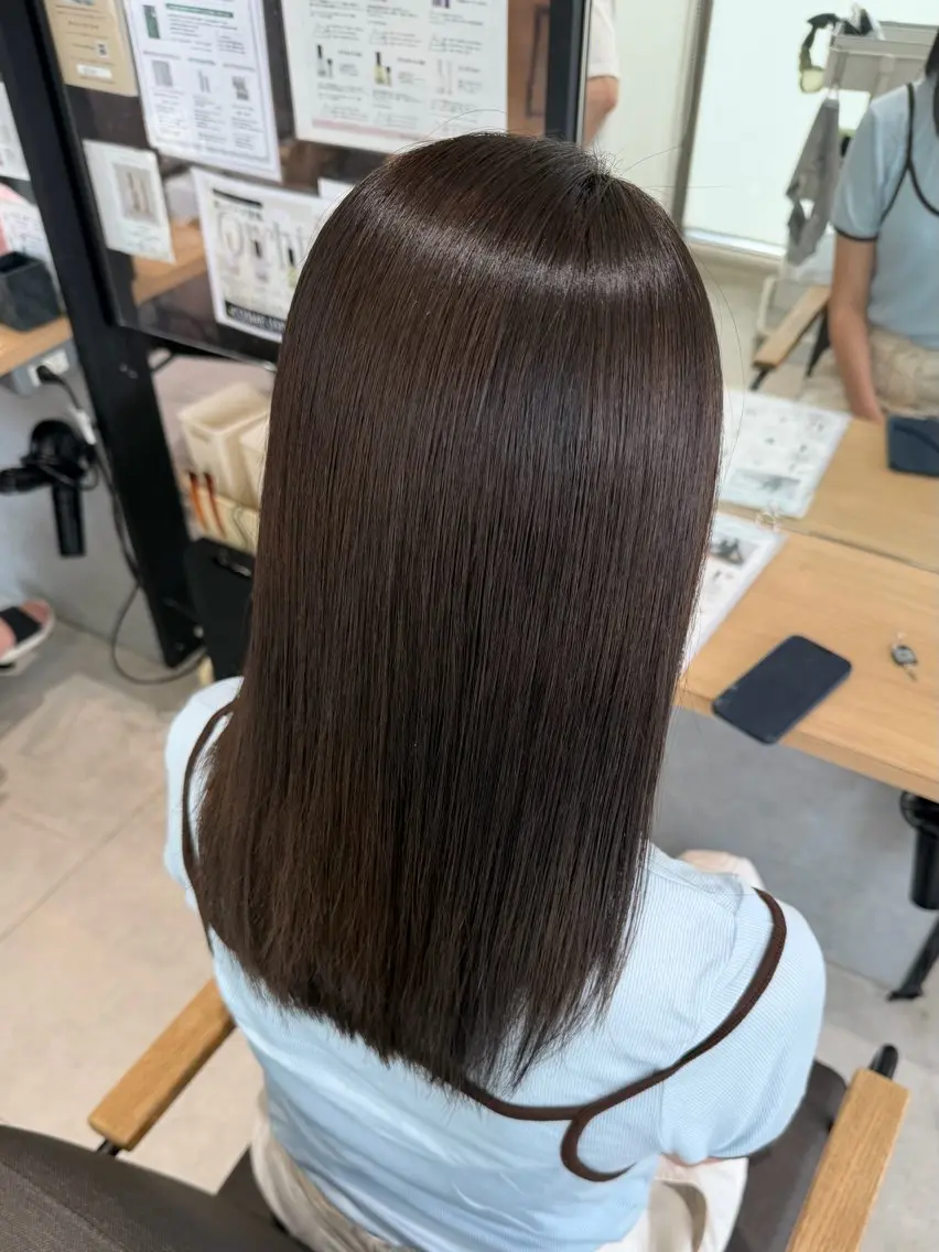 ミディアム ヘアカラー トリートメント FUKA🎀🩶 / 韓国風ヘアのヘアスタイル