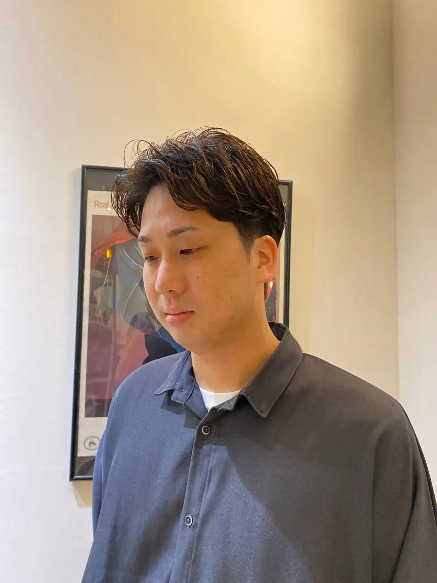 ショート パーマ メンズ メンズパーマ 鈴木 静のヘアスタイル