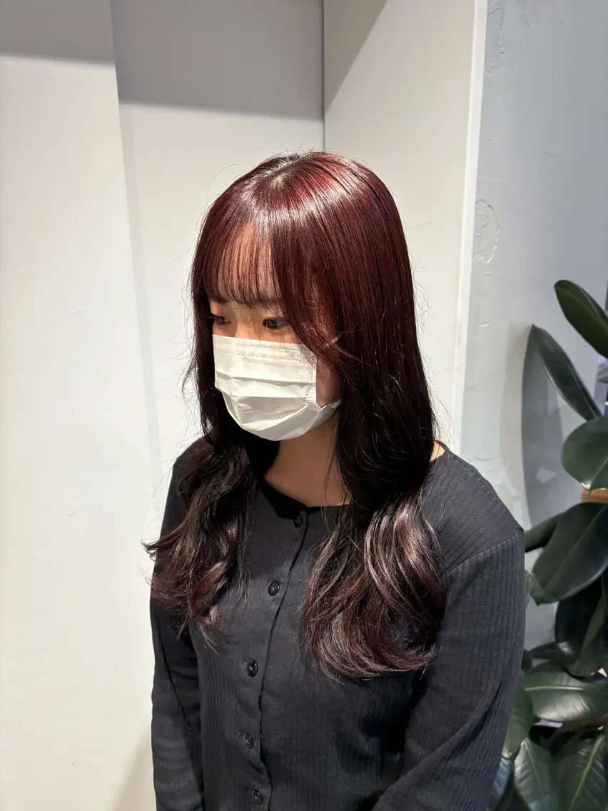 ロング カラー ブラウンカラー レッドカラー レッドブラウン りあの🎀 /暖色カラー🍒のヘアスタイル