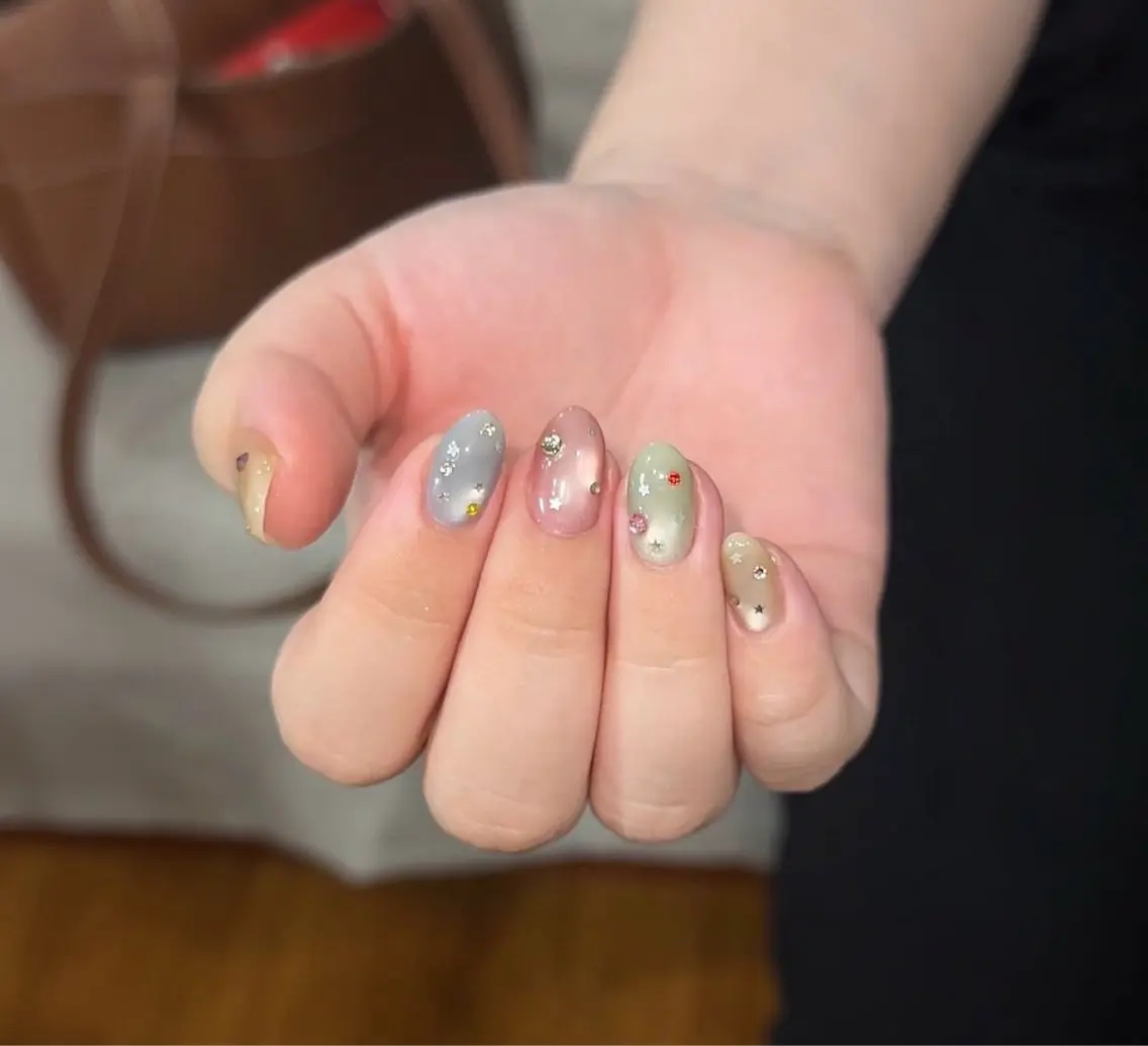 ネイル フレンチネイル グラデーション 韓国ネイル マグネットネイル ワンカラーネイル ハンドネイル Jang Nailのネイルデザイン