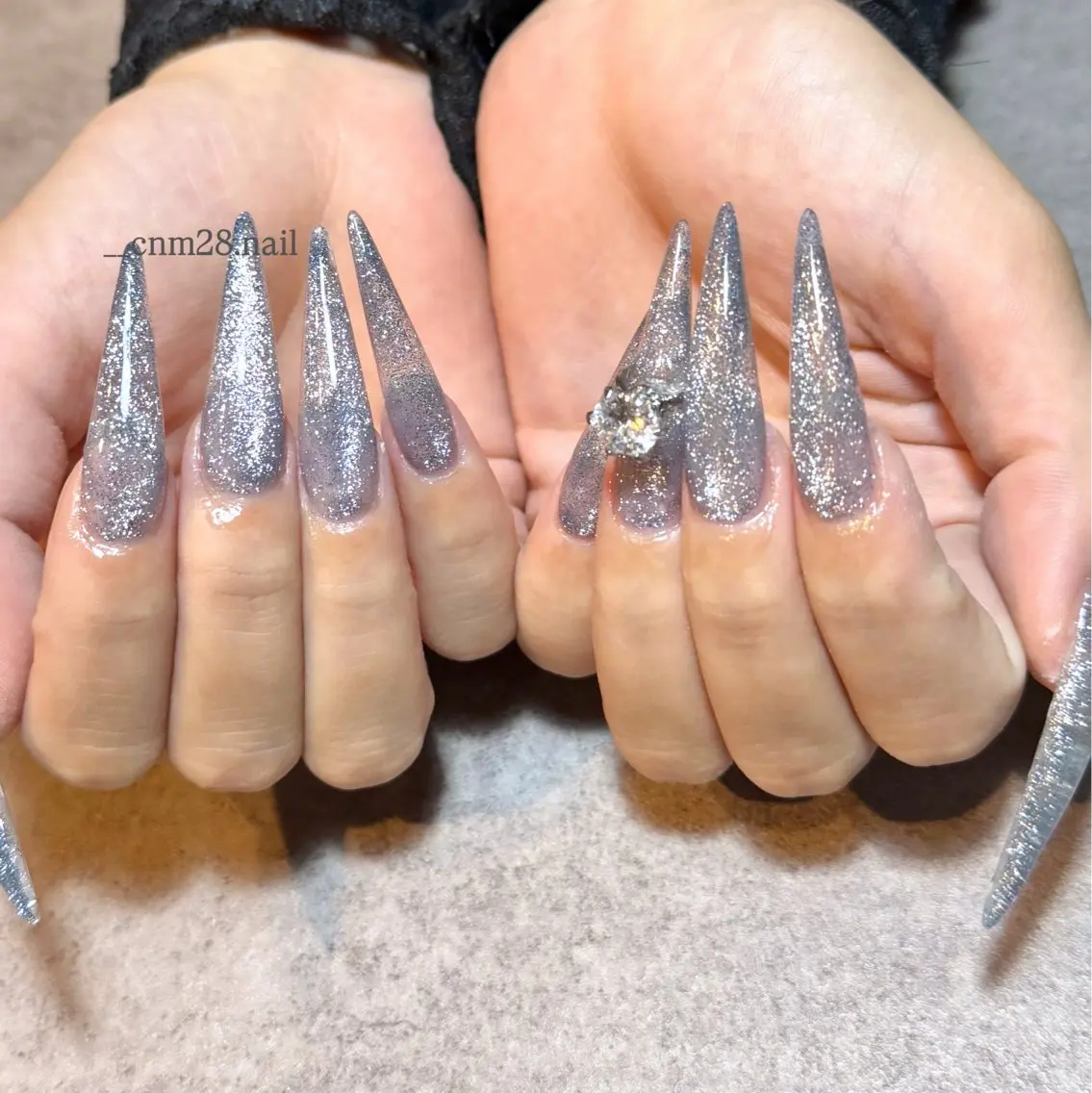 【技術向上メニュー】フォーム1枚MAX限定⚡️アクリルスカルプワンカラー💖マグネットorフラッシュは➕¥1000の写真