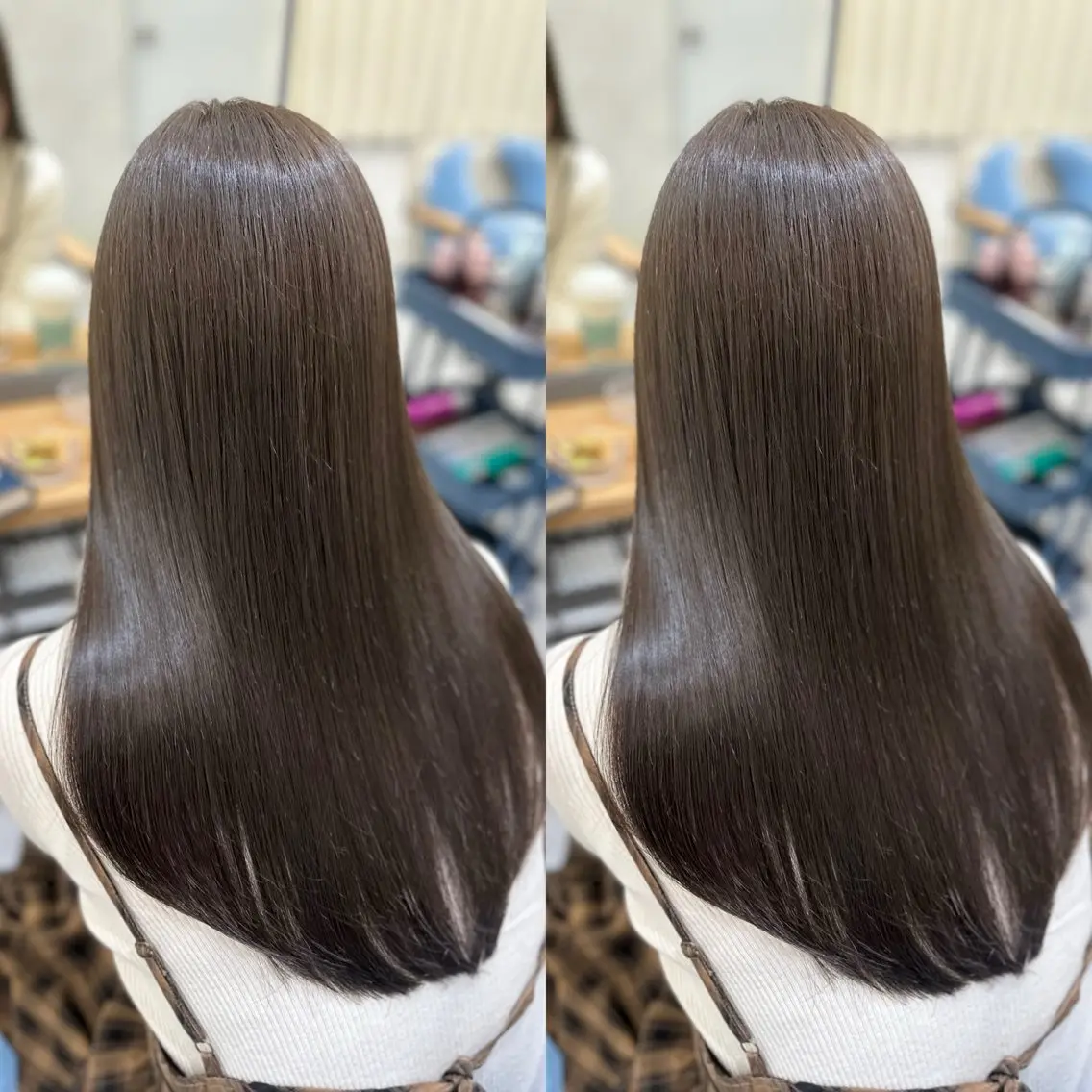 ロング カラー 髪質改善🩵縮毛矯正 代々木/木下のヘアスタイル
