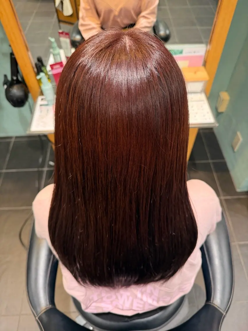 ロング カラー AVEDAカラー🌿 アカネのヘアスタイル