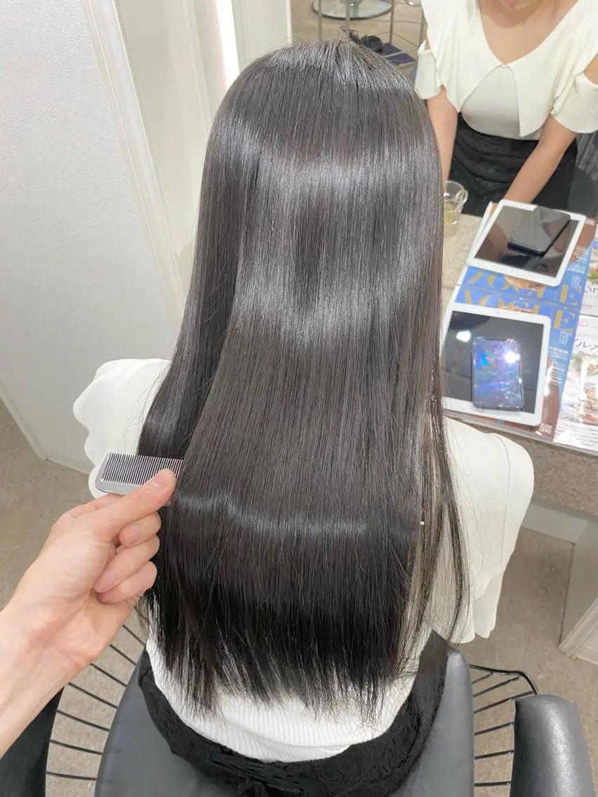 ロング パーマ 髪質改善 韓国風ヘア ストレートパーマ 名古屋/髪質改善 /ミサトのヘアスタイル