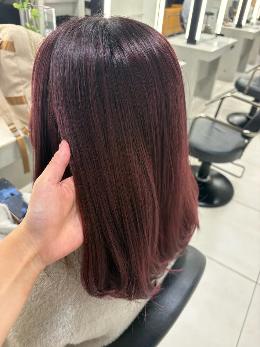 大人気✨暖色カラー🍇❤️➕カット(ロング~ショート限定)の写真