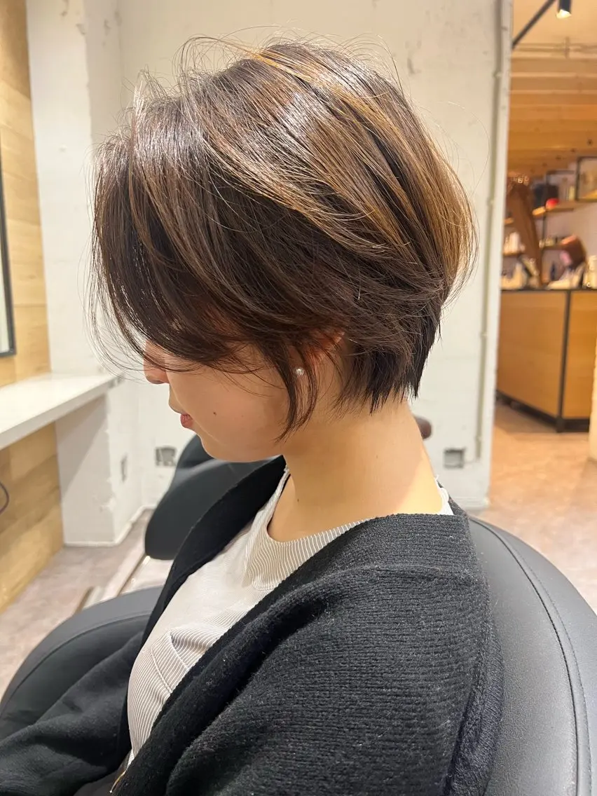 ショート ハンサムショート ショートヘア カット トリートメント フジサキ ケンのヘアスタイル