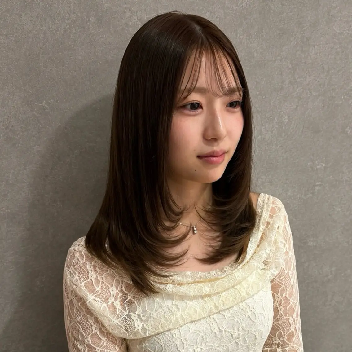 セミロング カット ヘアカラー 透明感/オリーブ /わがつまこうすけのヘアスタイル