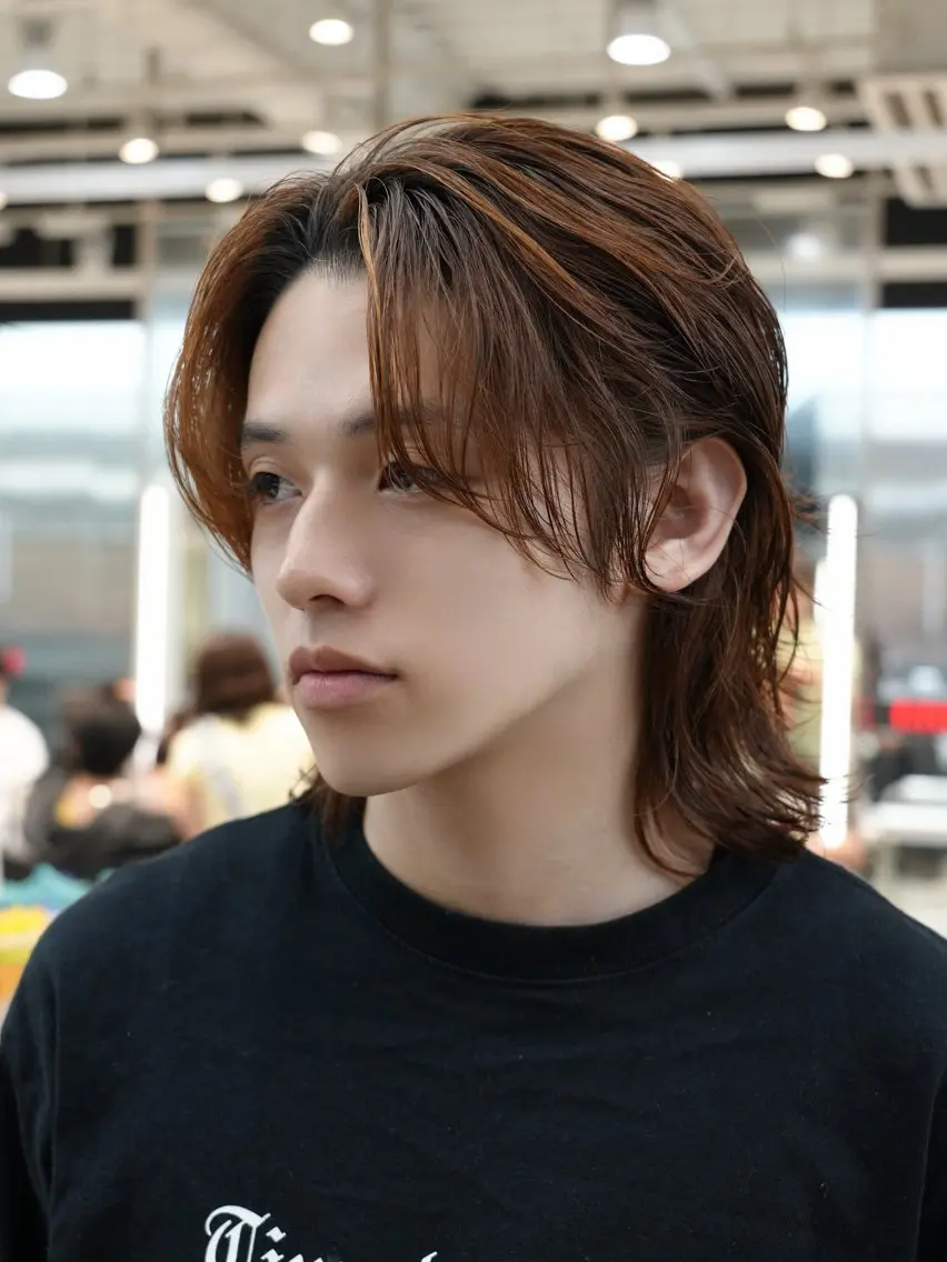 ミディアム パーマ メンズ fifth 菅崎愛斗のヘアスタイル