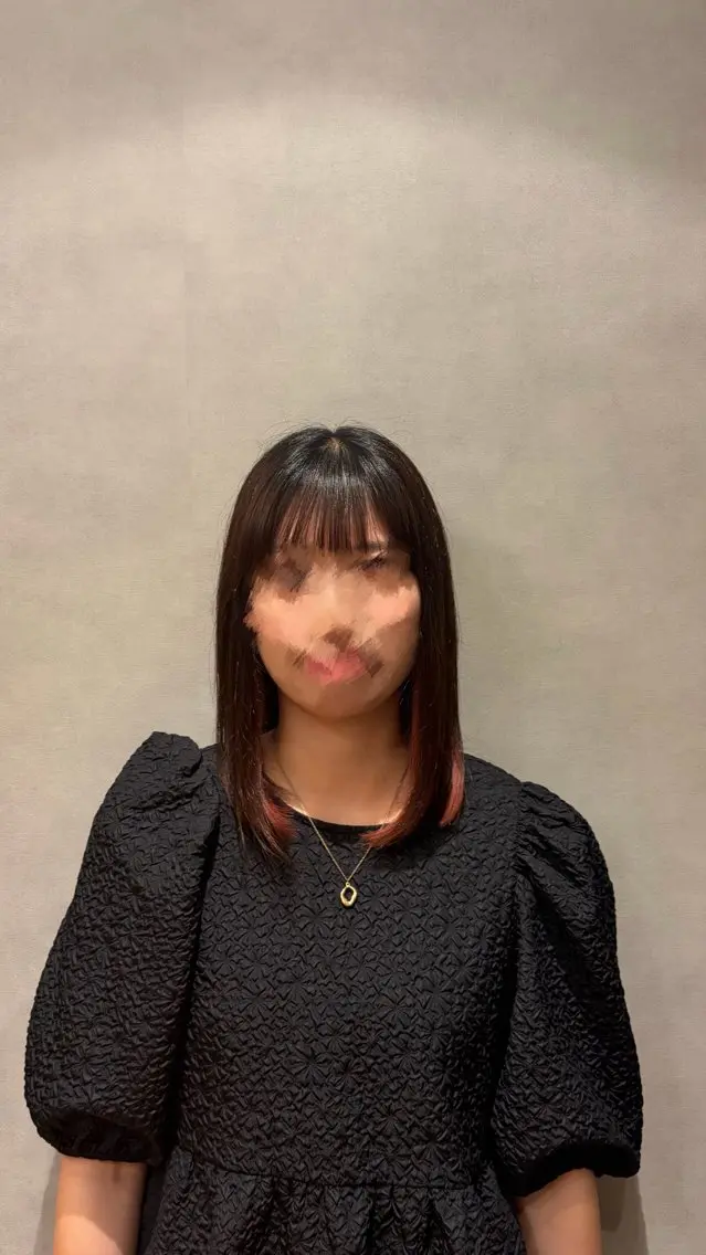 ミディアム パーマ ストレートパーマ 藤浪 凪沙のヘアスタイル