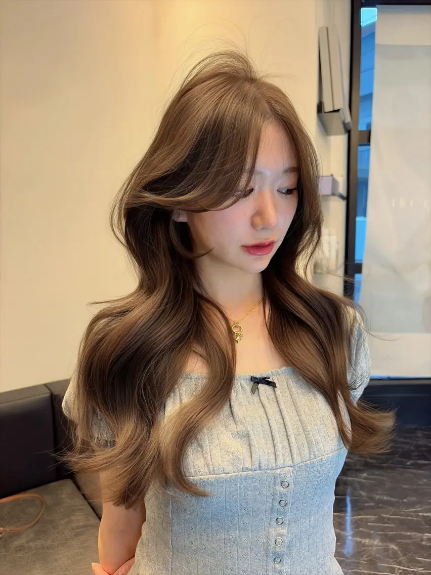 ロング カット ヘアカラー 海野翔吾🇨🇳 ワンホンレイヤーのヘアスタイル