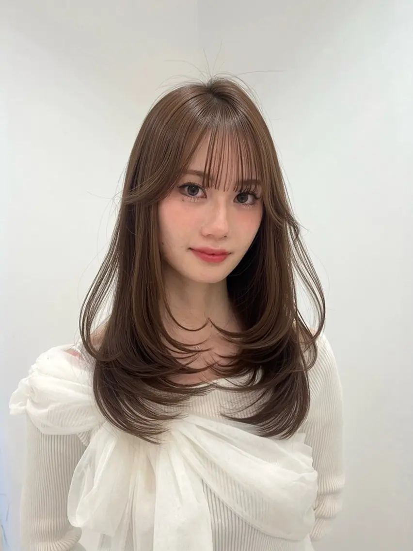 ロング カラー カット ヘアカラー トレンドヘア /mina♡のヘアスタイル