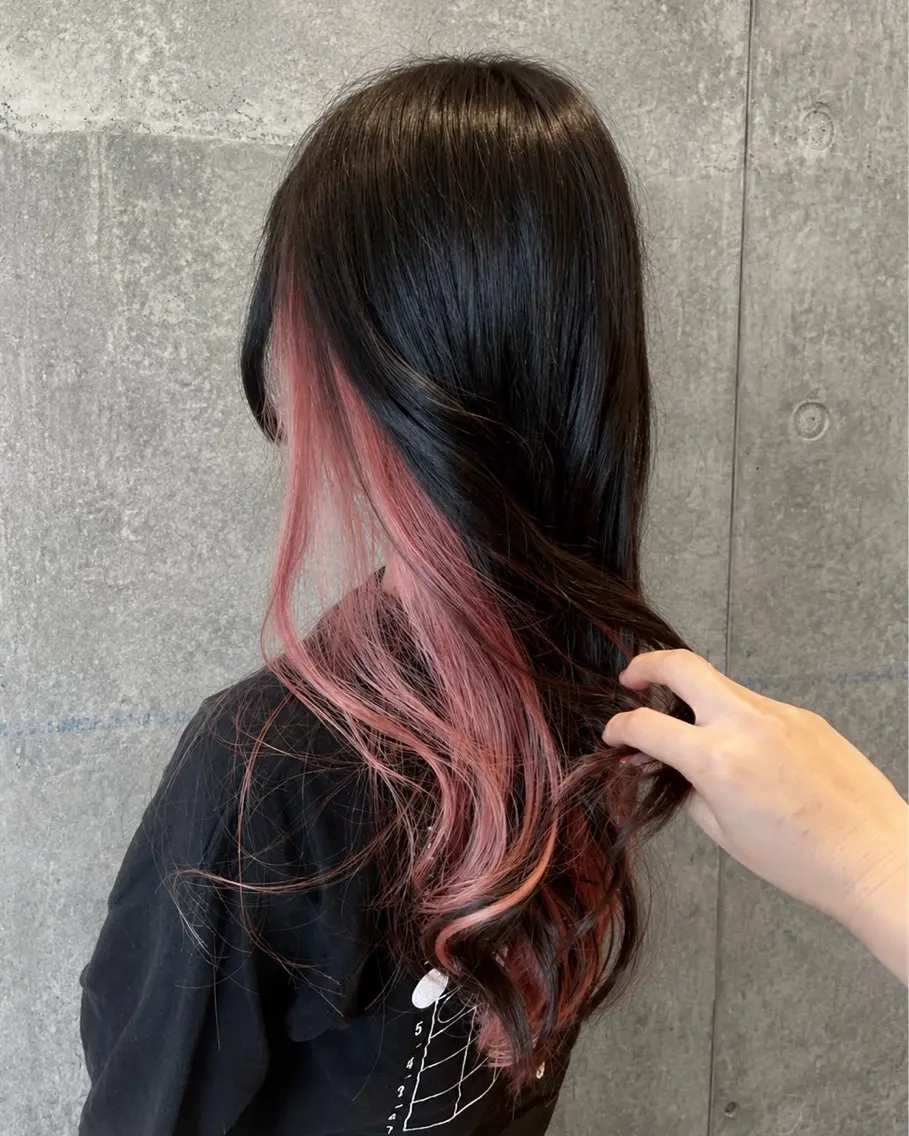 ロング カラー ピンクカラー ヘアカラー トリートメント 萩原 凌✄﻿のヘアスタイル