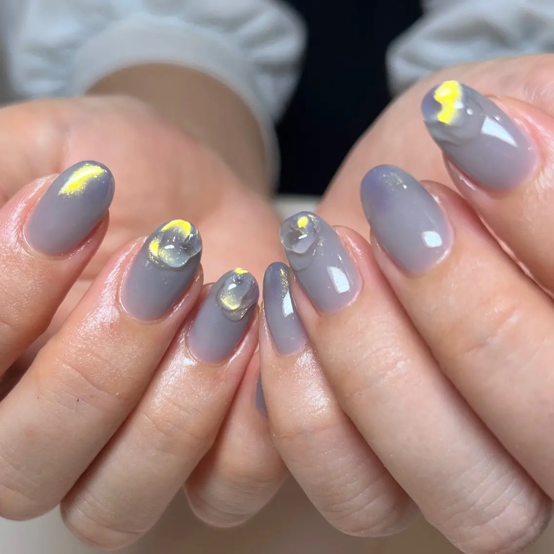 ネイル アートネイル ミラーネイル 持ち込み ぷっくりネイル シンプルネイル ハンドネイル REHTOF ｜朝7時Open☀️のネイルデザイン