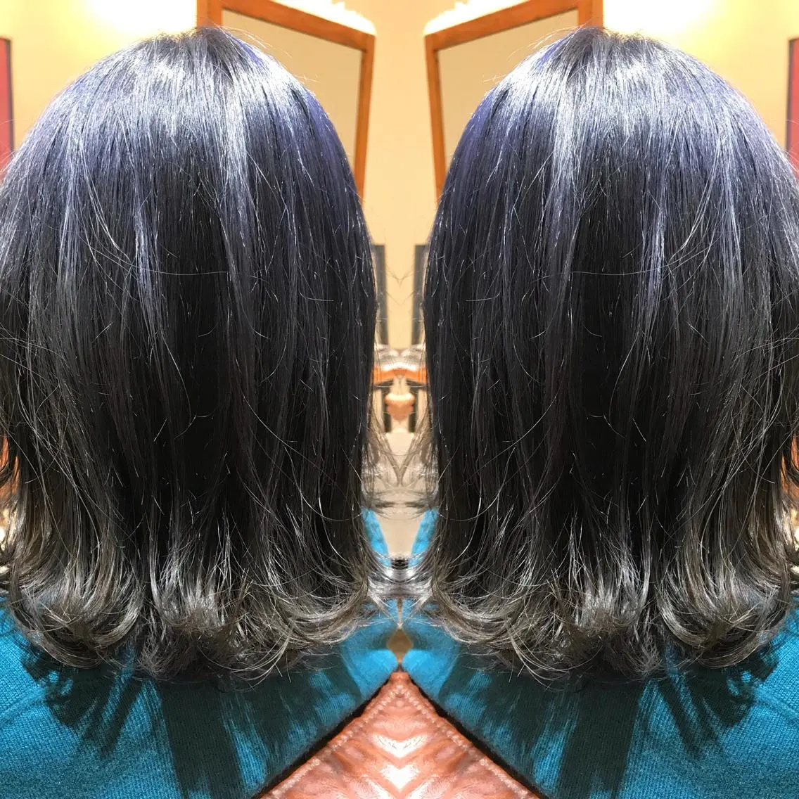 ミディアム カラー シールエクステ⭐️ オオミタクヤのヘアスタイル
