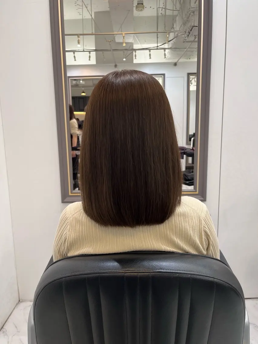 ミディアム カラー ベージュカラー 縮毛矯正 ヘアカラー トリートメント Hana🌷/ 透明感/艶髪/表参道のヘアスタイル