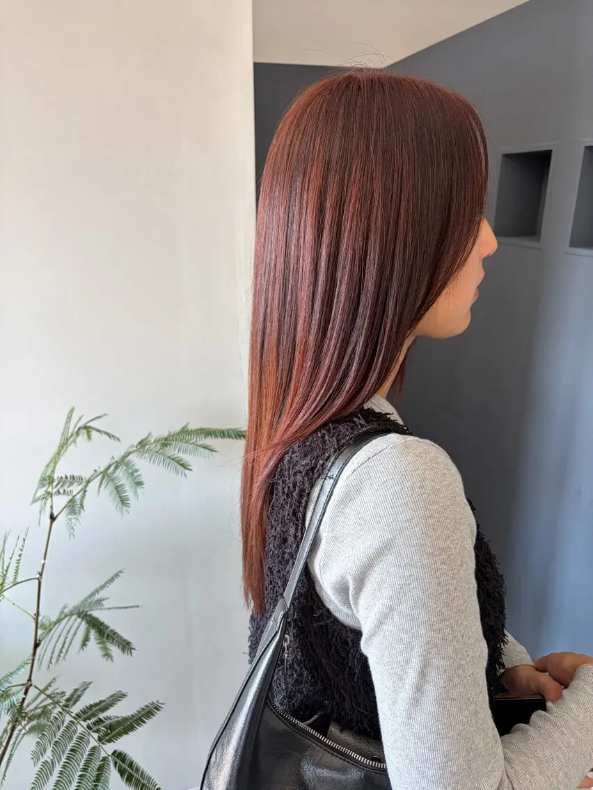 ロング カット ヘアカラー トリートメント 濱口 真優のヘアスタイル