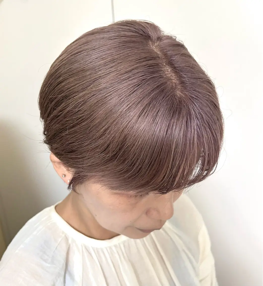 カラー 横山ダブルカラー ハイライト透明感カラのヘアスタイル