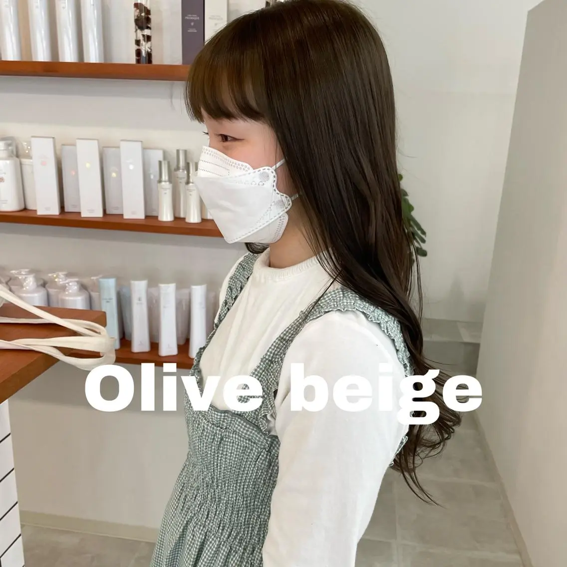 ロング カラー ベージュカラー オリーブベージュ 🤍似合わせパーマ 奥田沙耶🫧のヘアスタイル
