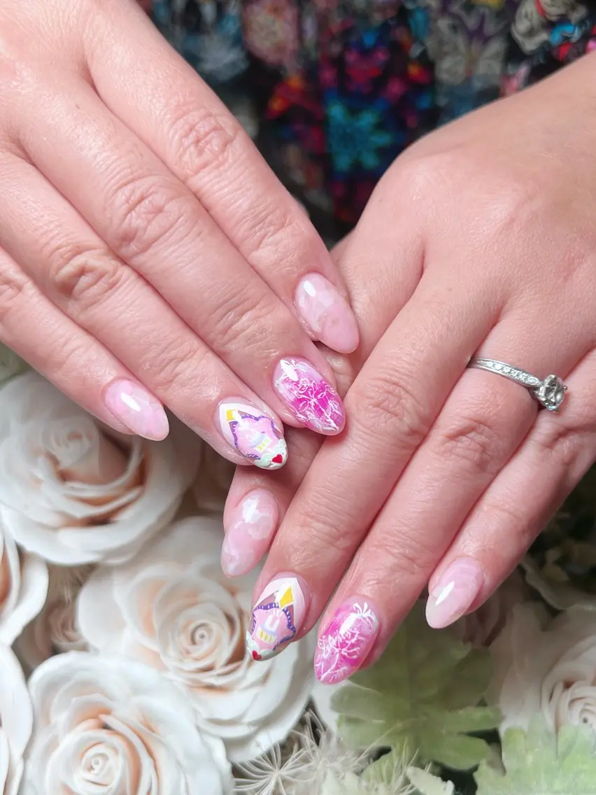 ネイル 成人式 ロングネイル マグネットネイル 持ち込み ワンカラーネイル ハンドネイル Painty nailのネイルデザイン