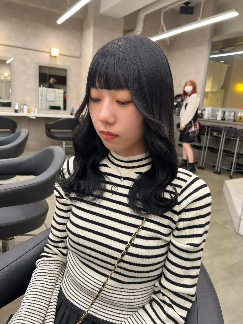 セミロング カラー パーマ ヘアアレンジ メンズ 上品＆韓国風 🥀海心🥀のヘアスタイル