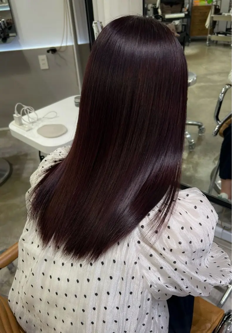 セミロング カラー パープルカラー 🧣艶カラー・ヘア セット Chie🧸のヘアスタイル