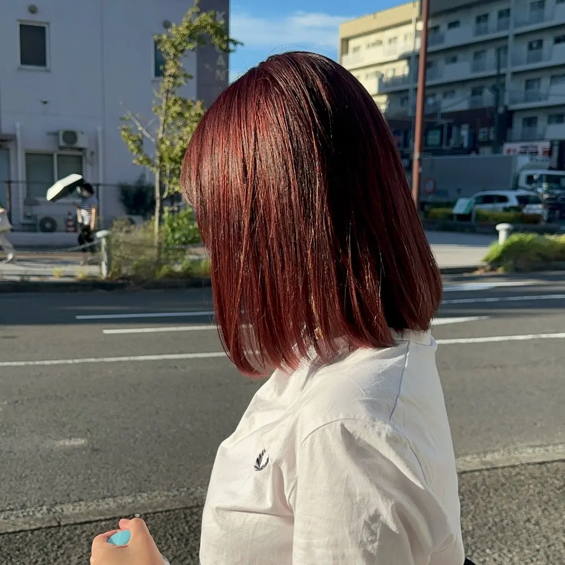 ミディアム カラー ブリーチ ブリーチなしカラー ヘアカラー 𓍯暖色/韓国風 田中沙羅‎𓍯のヘアスタイル