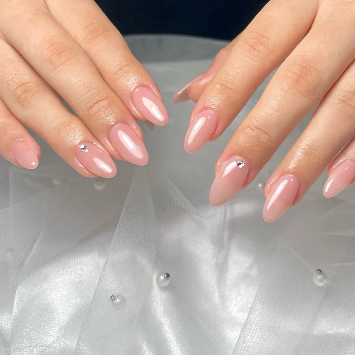 ネイル 長さ出し ピンク ハンドネイル COCO NAILのネイルデザイン