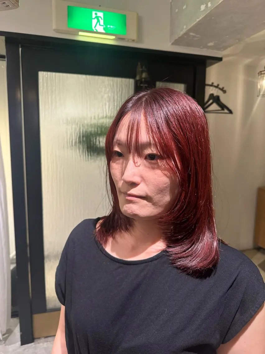 セミロング カラー 盛影 幹のヘアスタイル