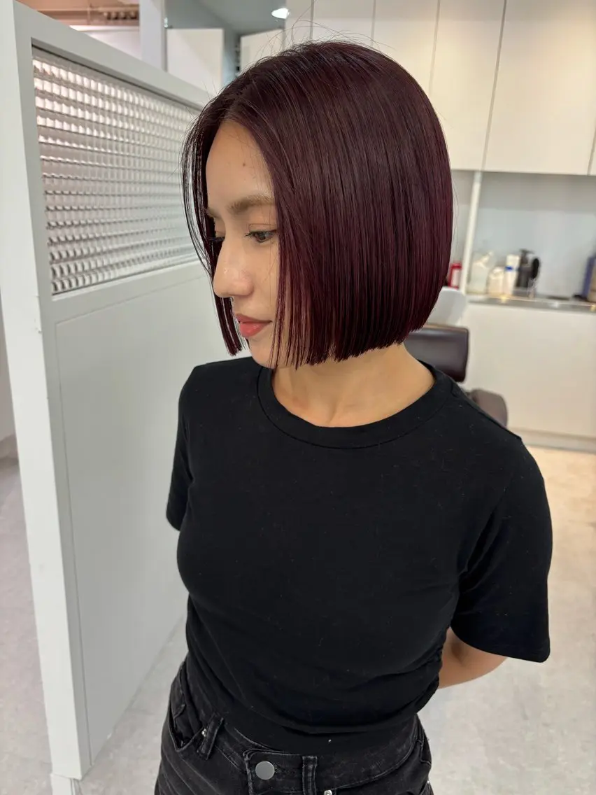 ショート ボブ カット ヘアカラー トリートメント masa/ボブ特化/ ぷつっとボブのヘアスタイル