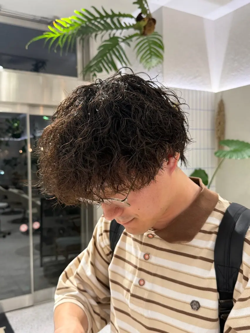パーマ メンズ カット パーマ ヘアセット 🔥メンズパーマ🔥 鈴木 翔斗のヘアスタイル