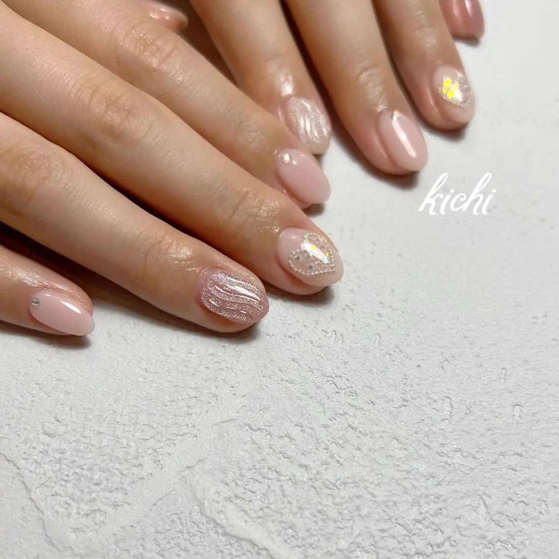 ネイル ジェルネイル 持ち込み ニュアンスネイル パラジェル 夏ネイル kichi・: *のネイルデザイン